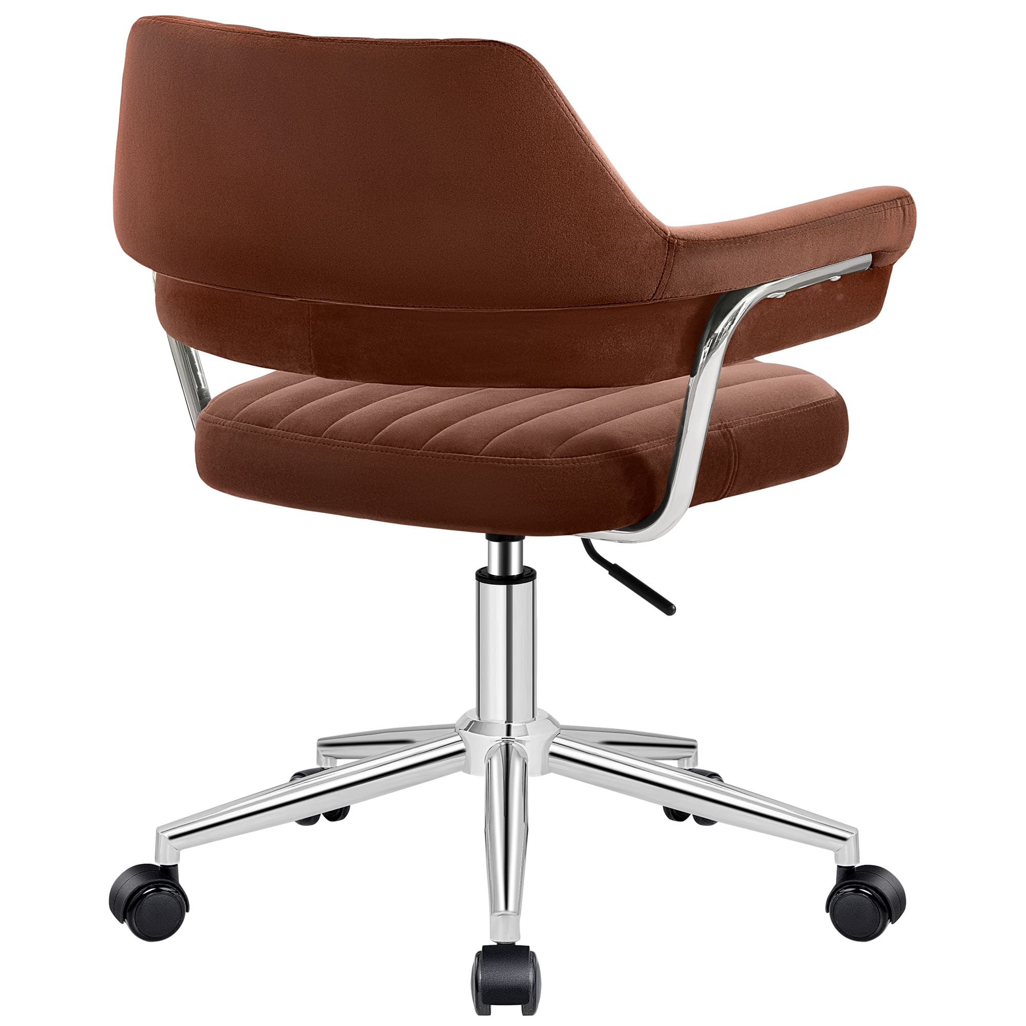 Adjustable PU Leather Swivel Vanity Chair with Arms - Image 22