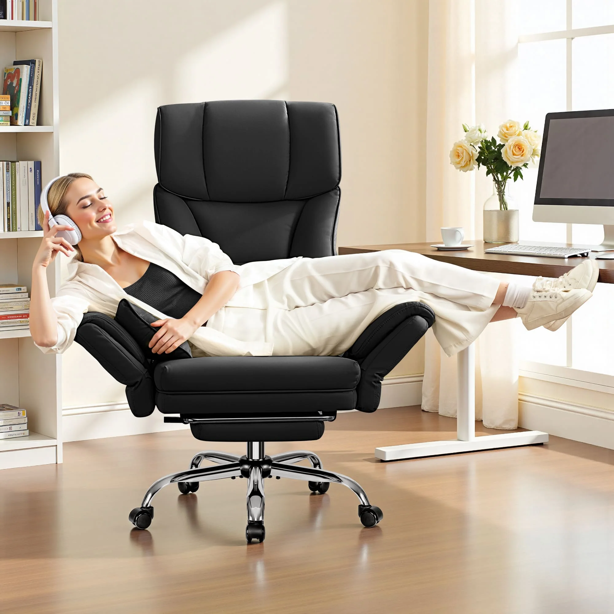 Big and Tall Executive Office Chair with Ergonomic Lumbar Support 6088 - Image 3