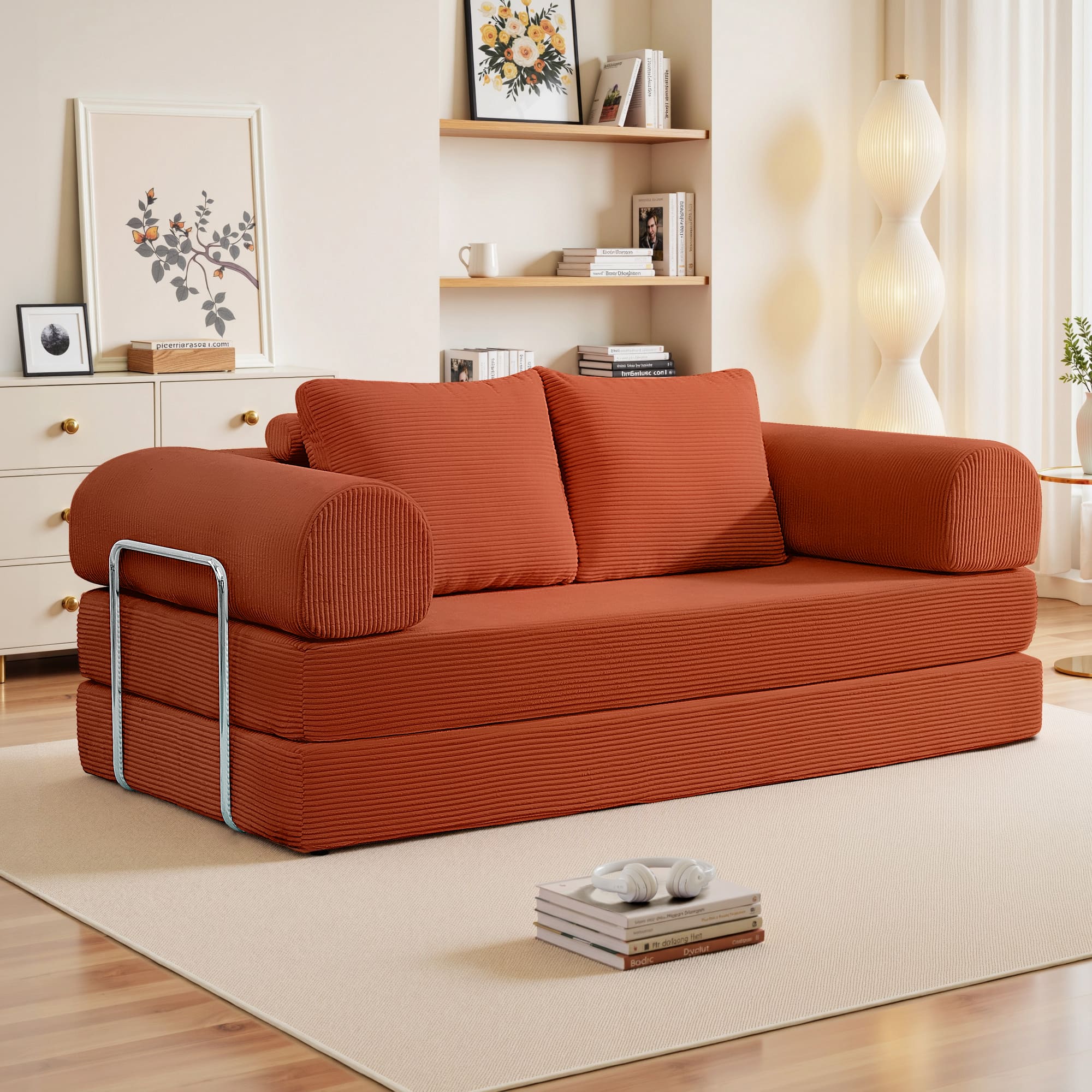 6-in-1 Combination Sponge Floor Sofa with Two Big Pillows - Image 17