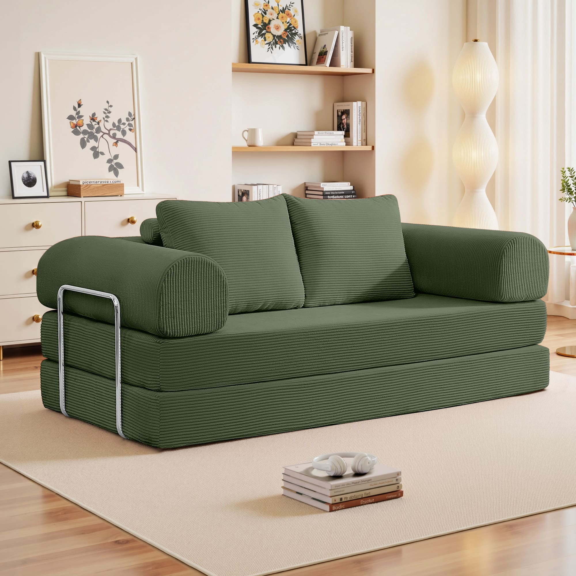6-in-1 Combination Sponge Floor Sofa with Two Big Pillows - Image 20