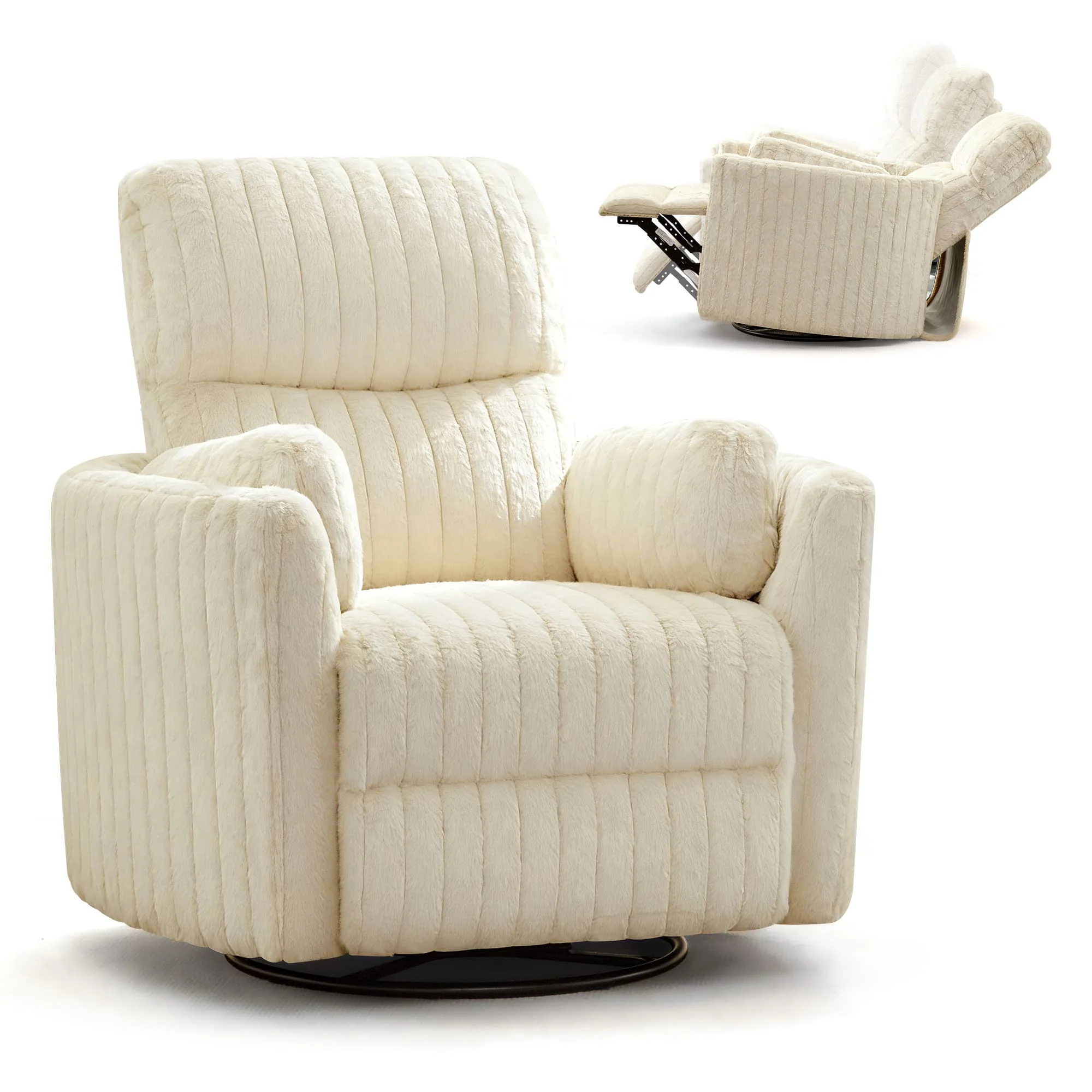Nursery Power Glider Recliner Chair with USB Ports and Footrest - Image 18