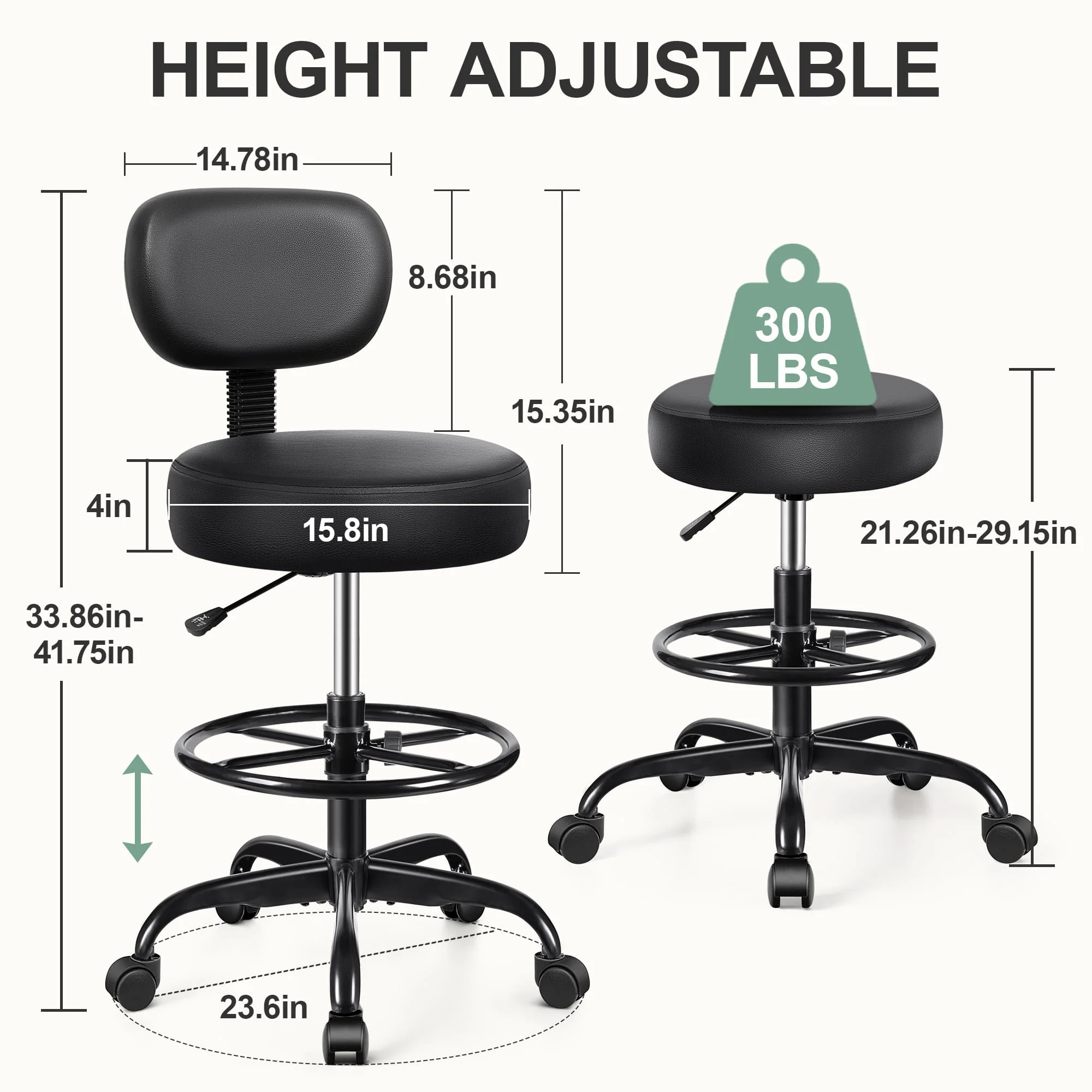 Primy Bar Counter Chair 8X - Image 5